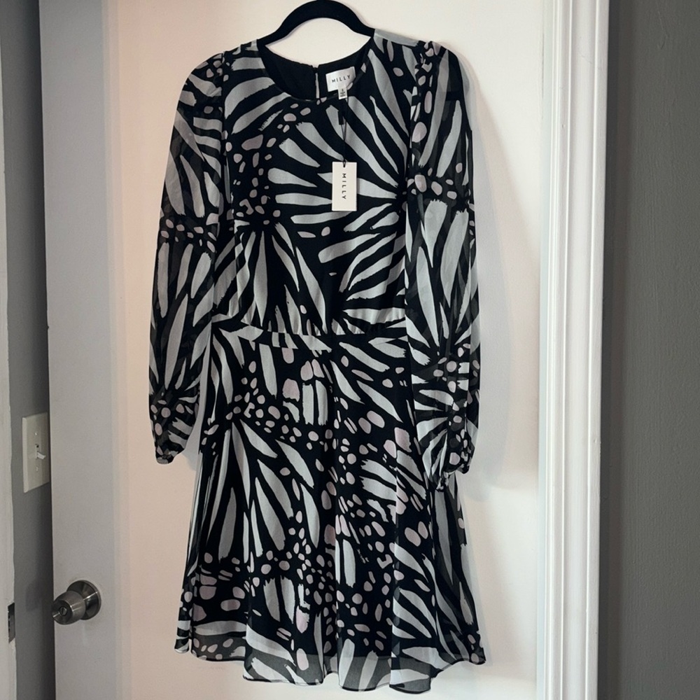NWT— Milly Elma Graphic Butterfly Dress